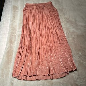 ZARA Pleated Metallic Skirt